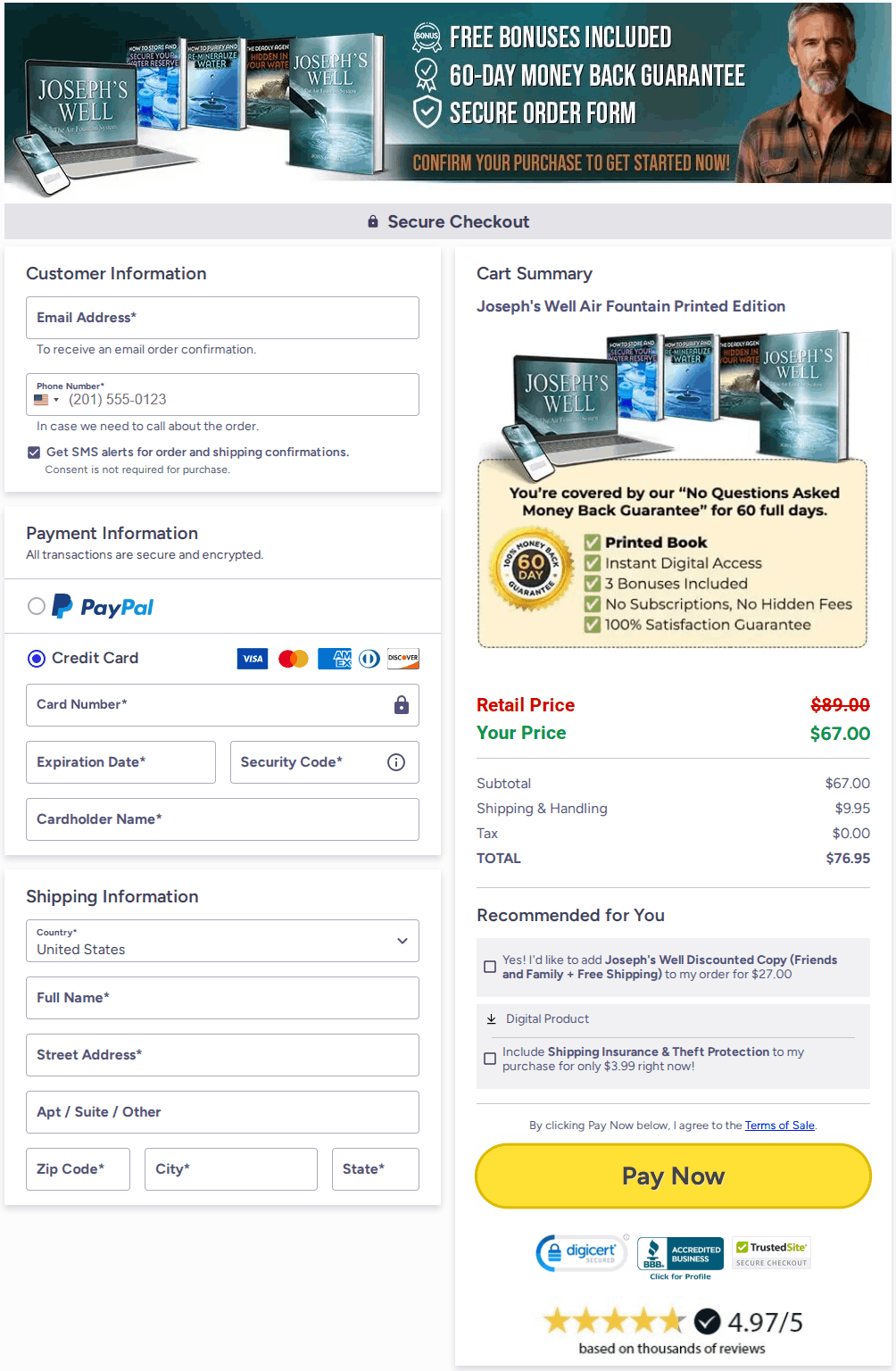 Joseph's Well System Checkout